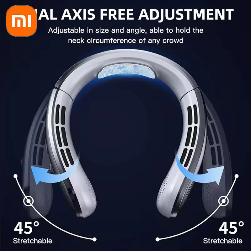 Xiaomi New Neck Air Conditioner Portable Neck Fan Rechargeable Semiconductor Refrigeration Leafless Fan Outdoor Personal Wearabl Image 5